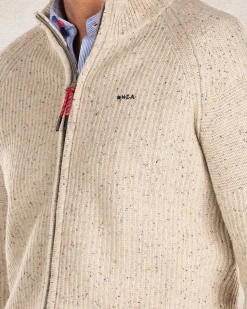 NZA New Zealand Auckland Gebreid vest van katoen en wol -