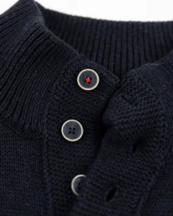 NZA New Zealand Auckland Gebreide trui met halve knoopssluiting -