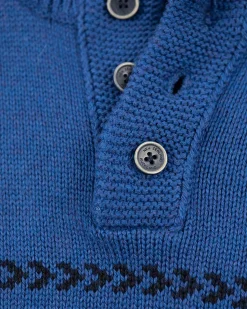 NZA New Zealand Auckland Gebreide trui met halve knoopssluiting -