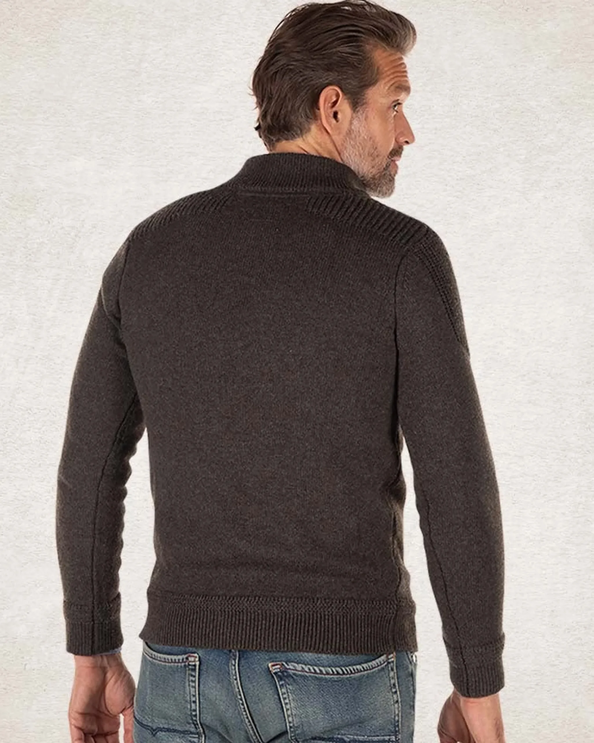 NZA New Zealand Auckland Gebreide trui met halve knoopssluiting -