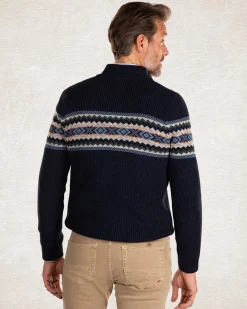 NZA New Zealand Auckland Gebreide trui met halve ritssluiting -