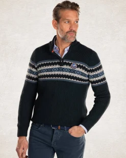 NZA New Zealand Auckland Gebreide trui met halve ritssluiting -