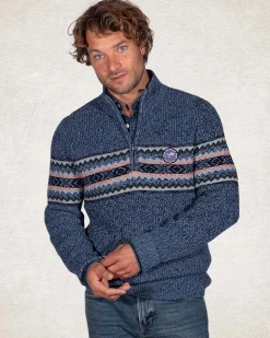 NZA New Zealand Auckland Gebreide trui met halve ritssluiting -