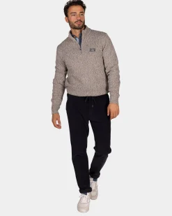 NZA New Zealand Auckland Gemêleerde lichtbruine wollen pullover -