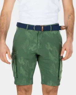 NZA New Zealand Auckland Geprinte linnen katoenen cargo shorts -