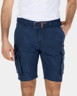 NZA New Zealand Auckland Geprinte linnen katoenen cargo shorts -