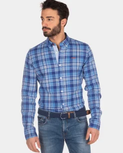 NZA New Zealand Auckland Geruit overhemd blauw wit -