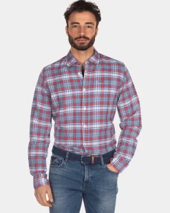 NZA New Zealand Auckland Geruit overhemd rood blauw wit -