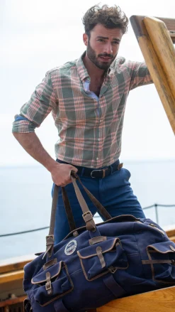 NZA New Zealand Auckland Geruit overhemd roze en groen -