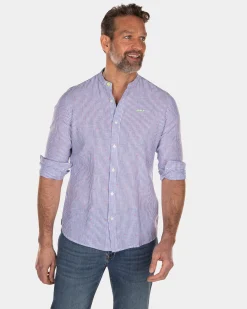 NZA New Zealand Auckland Gestreept overhemd zonder kraag -