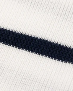 NZA New Zealand Auckland Gestreepte trui met ronde hals ecru zwart -