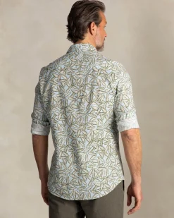 NZA New Zealand Auckland Grafisch geprint overhemd met groen en blauw