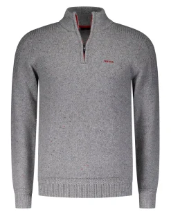 NZA New Zealand Auckland Grijze pullover met halve rits -