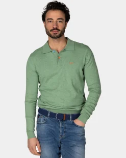 NZA New Zealand Auckland Groen longsleeve poloshirt
