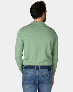 NZA New Zealand Auckland Groen longsleeve poloshirt