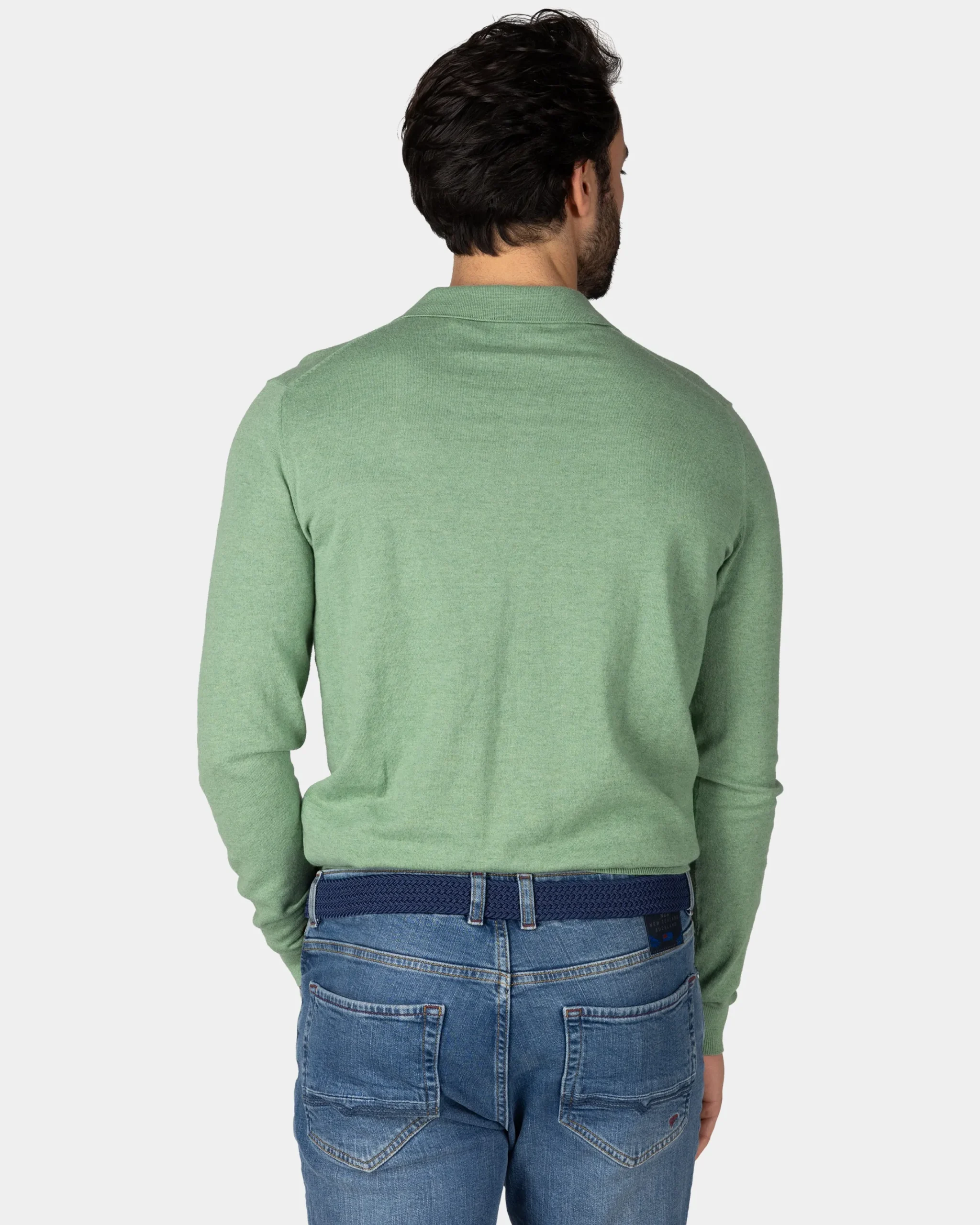 NZA New Zealand Auckland Groen longsleeve poloshirt