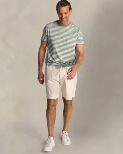 NZA New Zealand Auckland Groen t-shirt met lichtgroene strepen