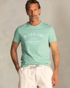 NZA New Zealand Auckland Groen t-shirt met NZA logo op de borst