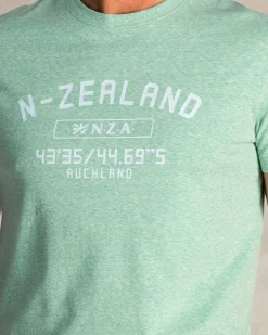 NZA New Zealand Auckland Groen t-shirt met NZA logo op de borst