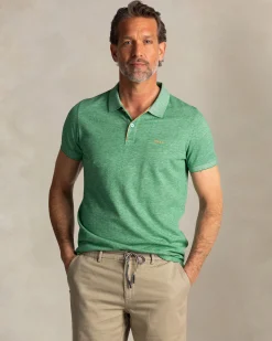 NZA New Zealand Auckland Groene effen polo met katoen en linnen