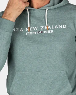 NZA New Zealand Auckland Groene hoodie met tekst op de borst -
