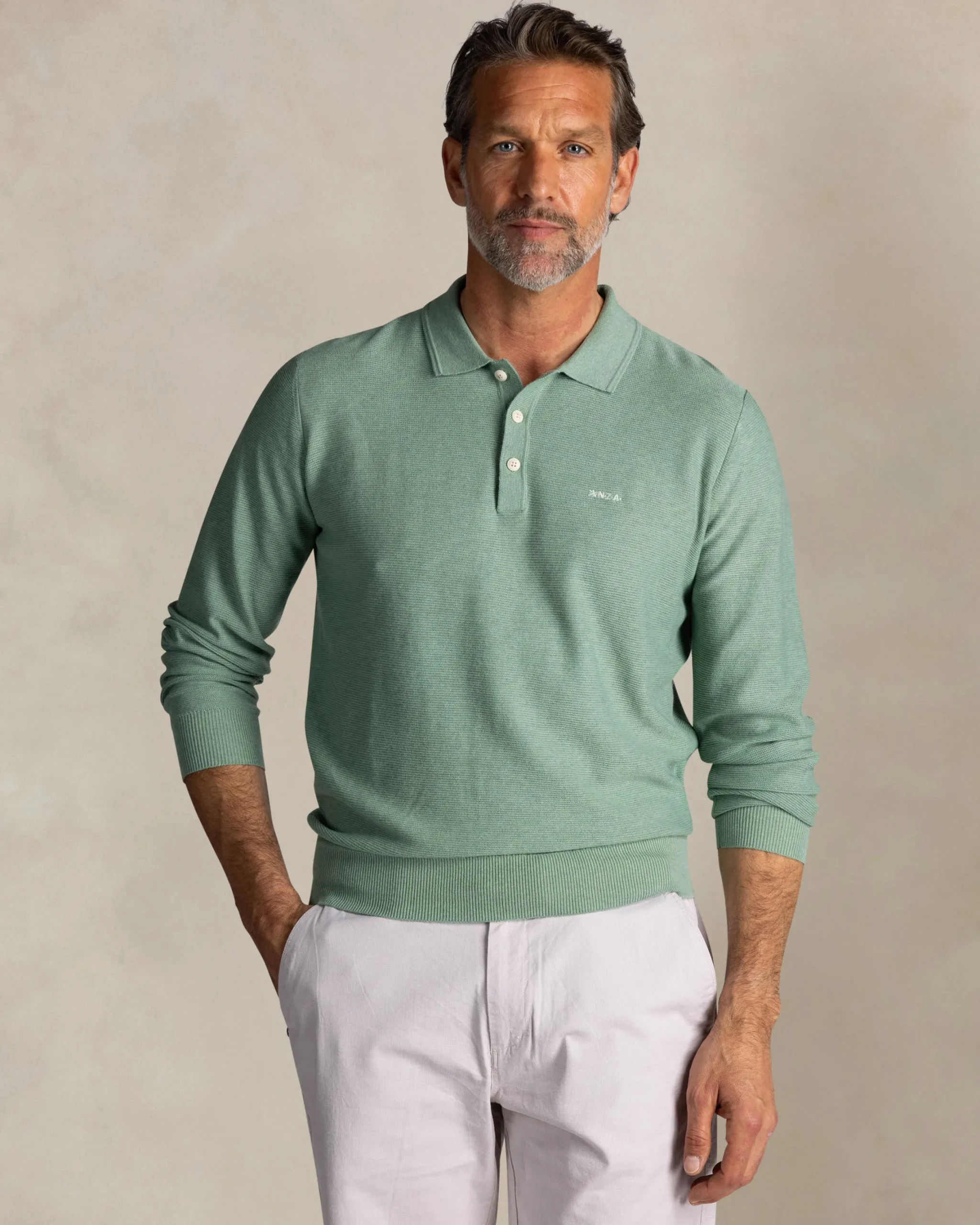 NZA New Zealand Auckland Groene katoenen rugbysweater