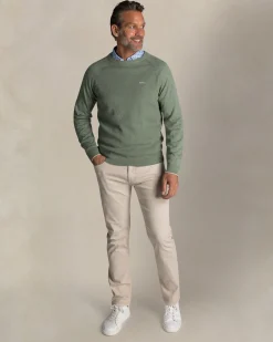 NZA New Zealand Auckland Groene katoenen trui met ronde hals