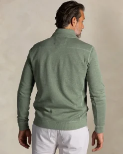 NZA New Zealand Auckland Groene katoenen trui met halve rits