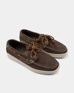 NZA New Zealand Auckland Groene leren bootschoenen