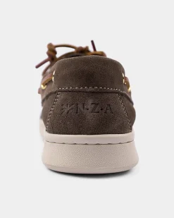 NZA New Zealand Auckland Groene leren bootschoenen