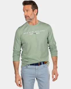 NZA New Zealand Auckland Groene longsleeve met ronde hals -