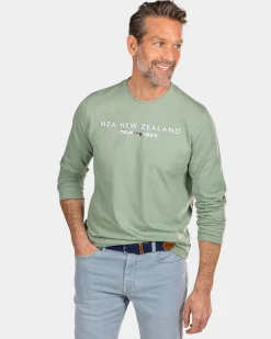 NZA New Zealand Auckland Groene longsleeve met ronde hals -
