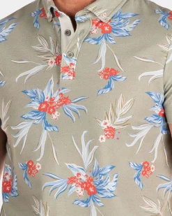 NZA New Zealand Auckland Groene polo met bloemenprint -