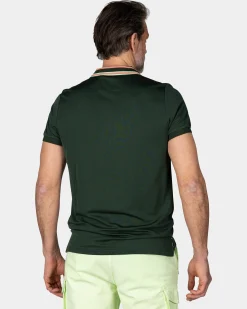 NZA New Zealand Auckland Groene polo met gestreepte kraag