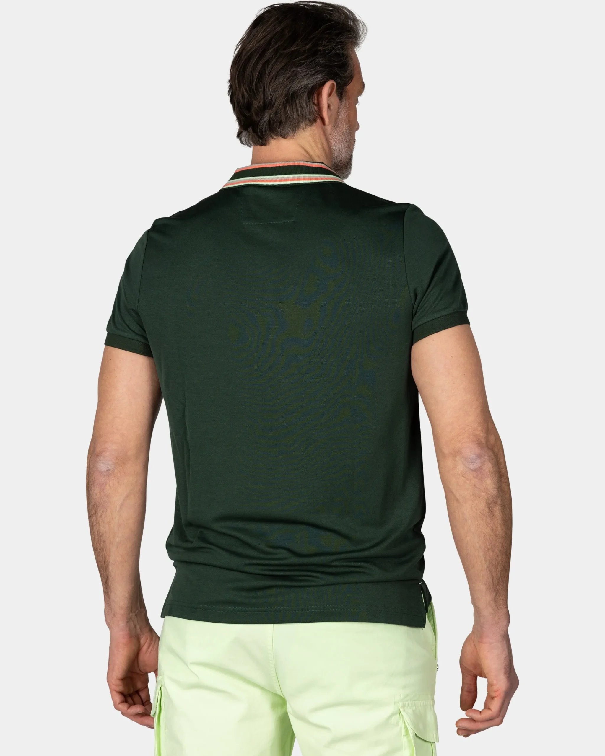 NZA New Zealand Auckland Groene polo met gestreepte kraag