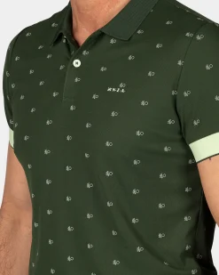 NZA New Zealand Auckland Groene polo met kleine print