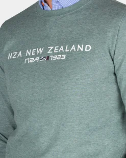 NZA New Zealand Auckland Groene trui met tekst op de borst -