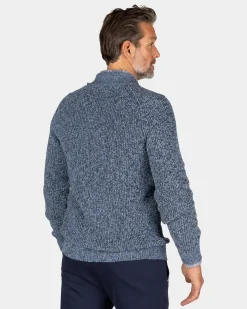 NZA New Zealand Auckland Grofgebreid blauw vest -