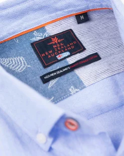 NZA New Zealand Auckland Katoenen blauw overhemd -