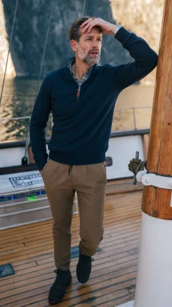 NZA New Zealand Auckland Katoenen donkerbruine chino -