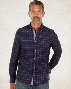 NZA New Zealand Auckland Katoenen flanel overhemd blauw rood -