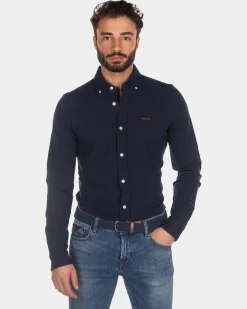 NZA New Zealand Auckland Katoenen gebreid overhemd -