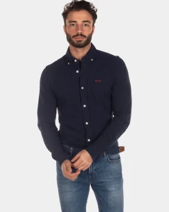 NZA New Zealand Auckland Katoenen gebreid overhemd -