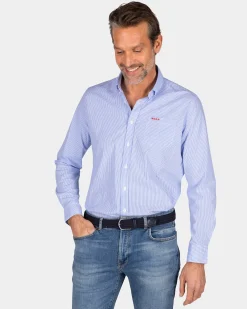 NZA New Zealand Auckland Katoenen lichtblauw overhemd -