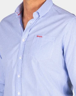 NZA New Zealand Auckland Katoenen lichtblauw overhemd -