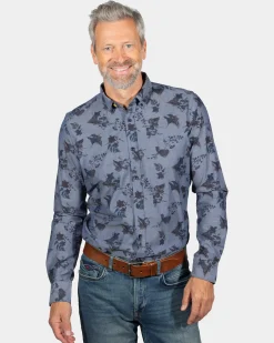 NZA New Zealand Auckland Katoenen overhemd met bloemenprint South Mavora -