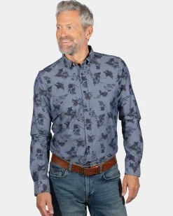 NZA New Zealand Auckland Katoenen overhemd met bloemenprint South Mavora -