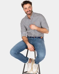 NZA New Zealand Auckland Katoenen overhemd met stippen -