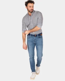 NZA New Zealand Auckland Katoenen overhemd met stippen -