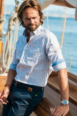 NZA New Zealand Auckland Katoenen overhemd met streep -